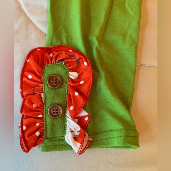 Hunny Bee Kids Christmas Santa ballerina twirl dress matching leggings 4xl - Picture 6 of 14